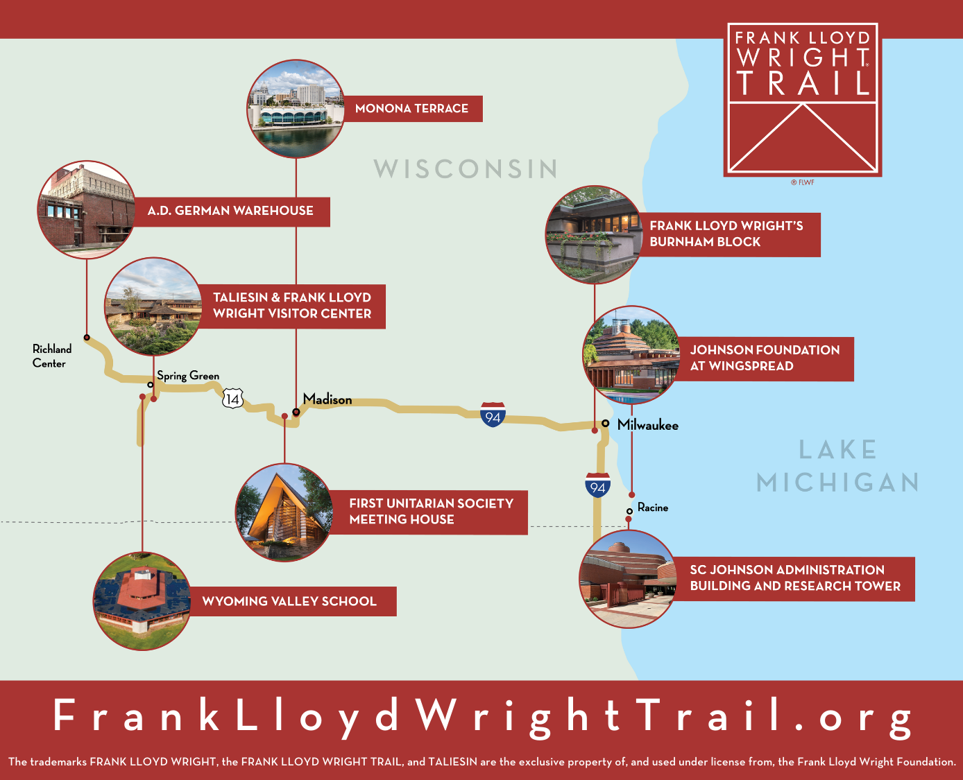 Introducing the new Frank Lloyd Wright Trail Website, Trail Tracker, and Updated App