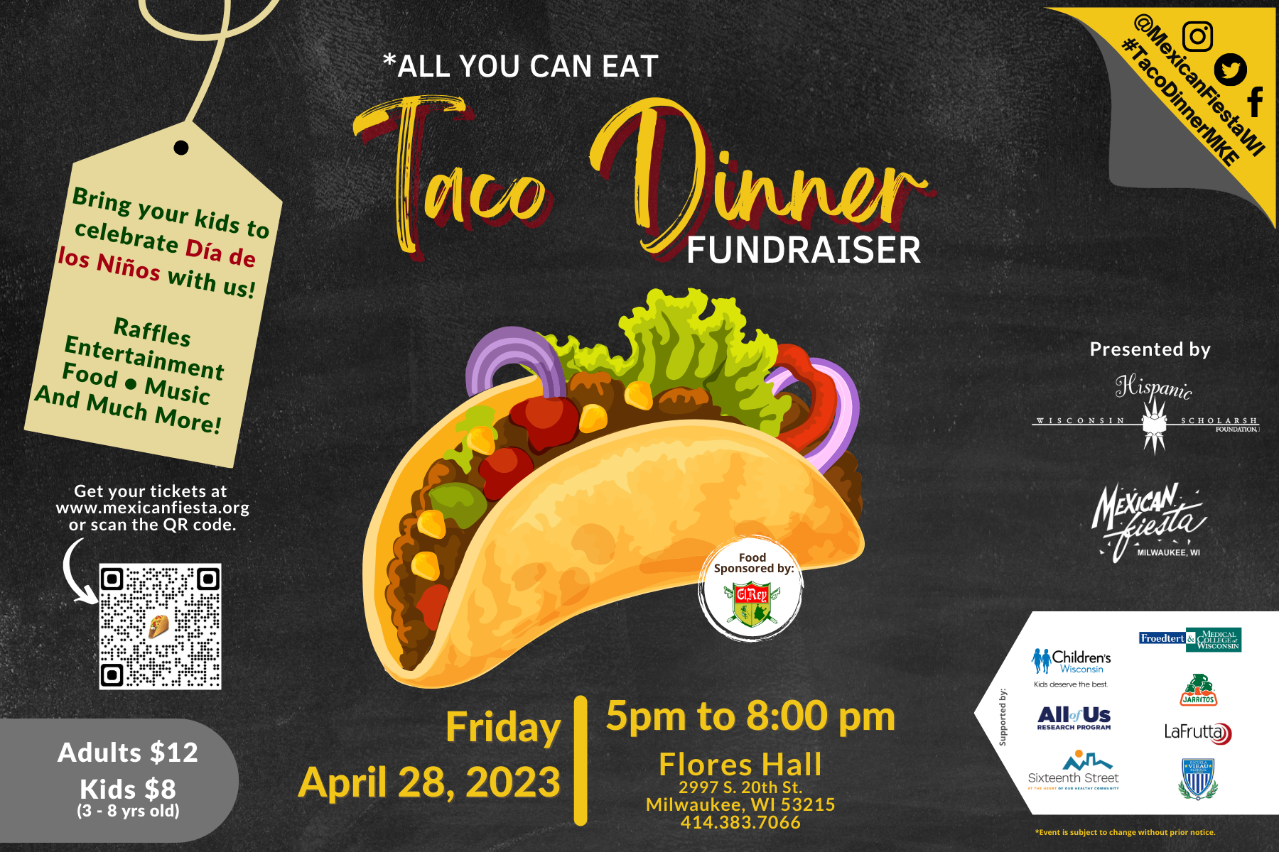Taco Dinner All You Can Eat Fundraiser Event to Celebrate Kids Day