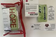 HOPE Kits have a range of opioid-related resources, including Narcan and fentanyl test strips. The kits are available at firehouses throughout the city. (Photo by Devin Blake)