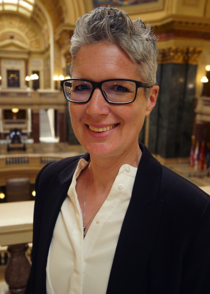 Wisconsin Department of Public Instruction Communications Director Abigail Swetz called the current legal landscape “unfortunate” because it permits private schools taking public funding to discriminate against LGBTQ+ or disabled students. (Courtesy of Wisconsin Department of Public Instruction)