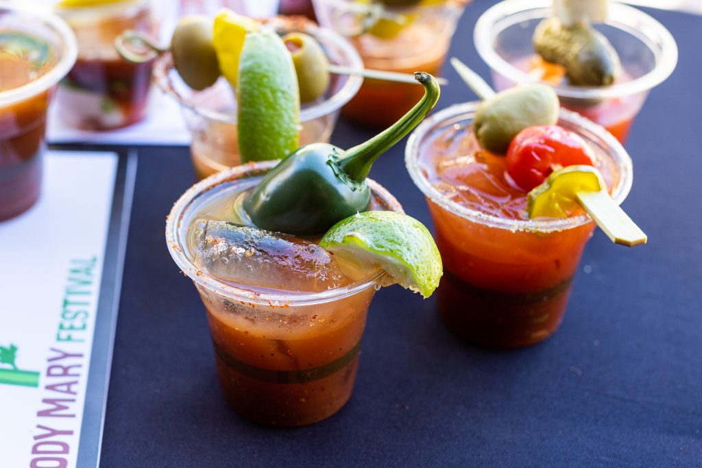 Bloody mary samples. Photo courtesy of The Bloody Mary Festival.