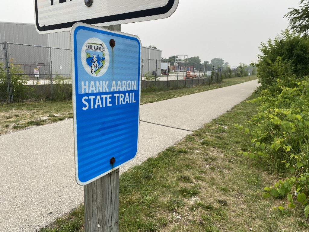 Hank Aaron State Trail and S. 76th St. Photo by Graham Kilmer.