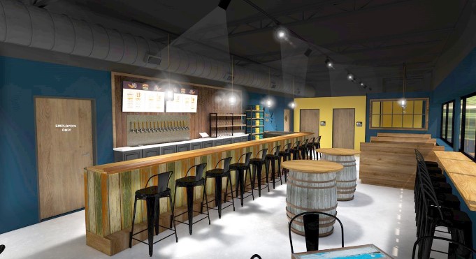 Rendering of Havenwoods Taproom and Beer Garden. Image courtesy of Chase Jaffray.