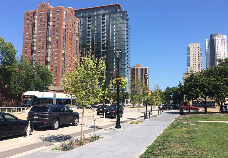 The Ascent, as seen from Cathedral Square, opened in Aug. 2022. Photo courtesy of Cathedral Square Friends.