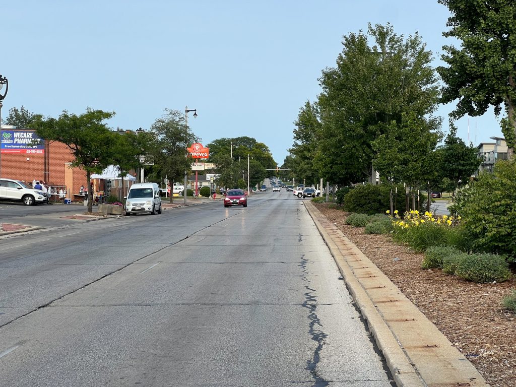 A portion of W. Silver Spring Drive between N. 60th Street and W. Appleton Avenue. Photo taken July 31, 2023 by Jeramey Jannene.