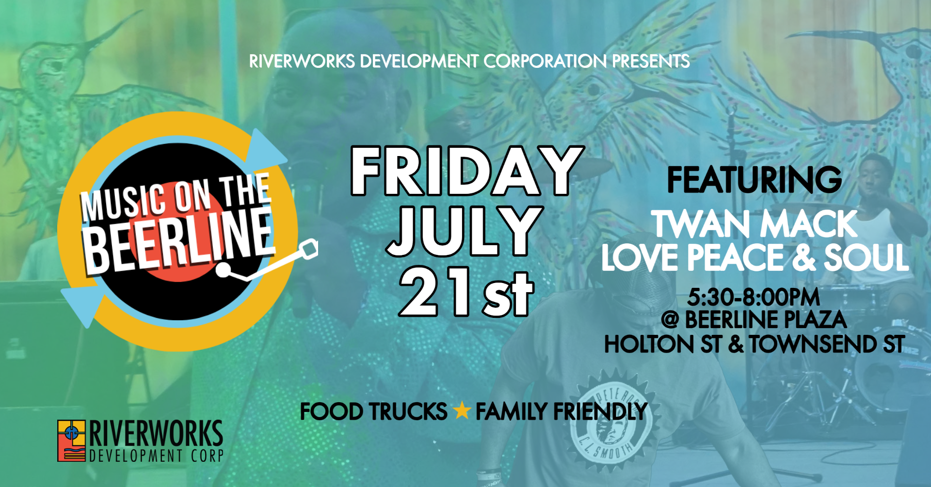 Music on the Beerline is back with Twan Mack and Love, Peace and Soul