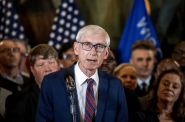Gov. Tony Evers speaks before signing the 2023-2025 biennial budget Wednesday, July 5, 2023, at the Wisconsin State Capitol in Madison, Wis. Angela Major/WPR