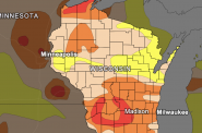 The Wisconsin Drought Map shows much of the state under drought conditions. (U.S. Drought Monitor)