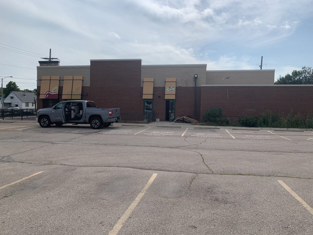 Site of former Applebee's, 270 W. Holt Ave. Photo taken July 19, 2023 by Alison Peterson.