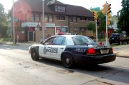 Milwaukee has seen a 20-fold surge of police chases in the years since it loosened restrictions for pursuits — reaching an average of nearly three per day in 2022, according to Milwaukee Police Department records. Here, a police cruiser drives in the Amani neighborhood on Milwaukee’s North Side in 2018. (Edgar Mendez / Milwaukee Neighborhood News Service)
