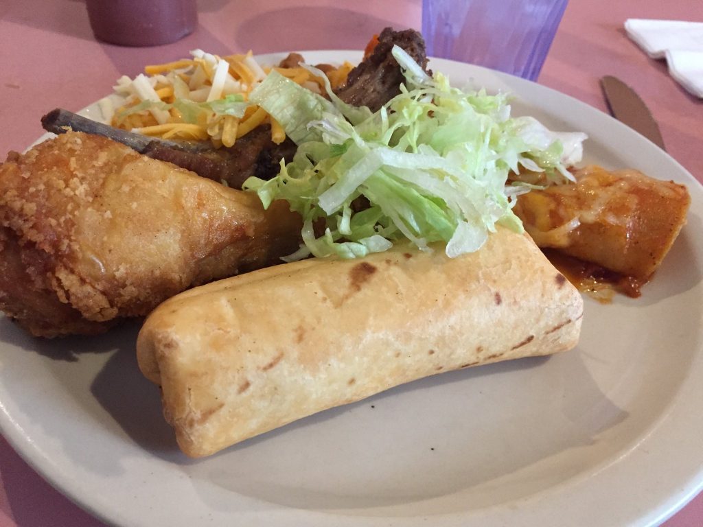 Burrito Bueno buffet. Photo by Jeramey Jannene.