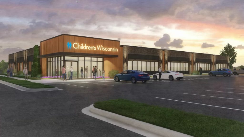 Children's Hospital of Wisconsin rendering for 7201 W. Good Hope Rd. Rendering by Groth Design Group.