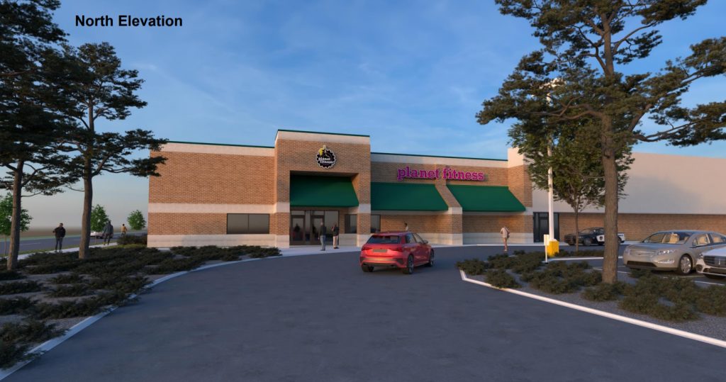 Planet Fitness at 121 W. Oklahoma Ave. Rendering included on permit request by Stratford Sign Sales.