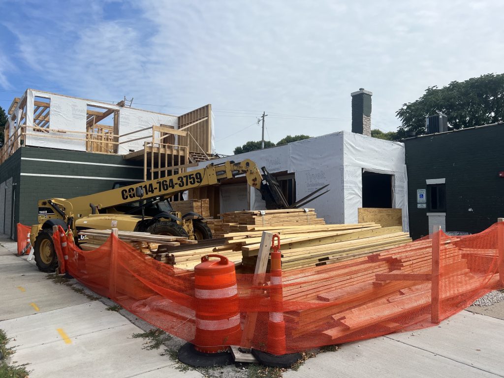 Construction of an expansion to Dandy, 5020 W. Vliet St. Photo by Jeramey Jannene.