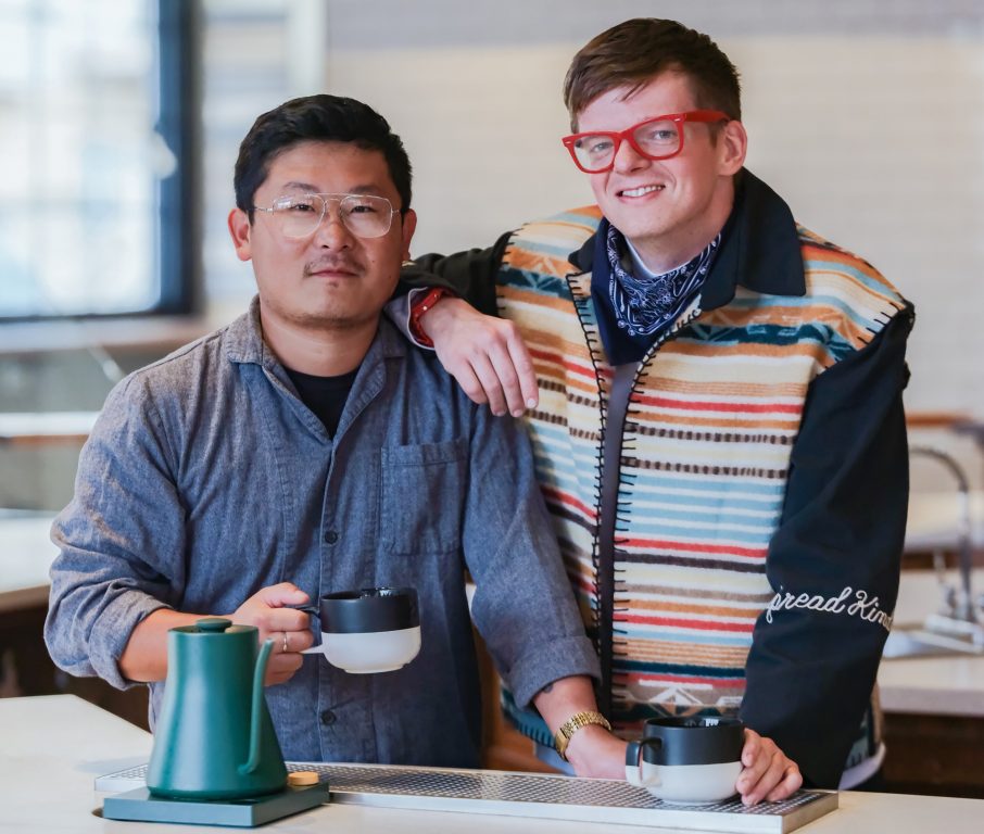 Sean Liu (left) and Ryan Castelaz of Discourse Coffee. Photo courtesy of Radio Milwaukee.