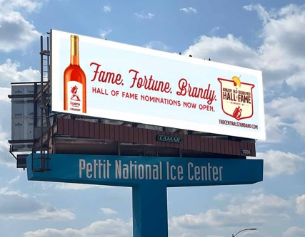 Wisconsin Brandy Old Fashioned Hall of Fame billboard. Photo courtesy of Central Standard Crafthouse & Kitchen.