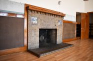 Fireplace with two tiled panels. Photo taken Sept. 30, 2020 by Ben Tyjeski.