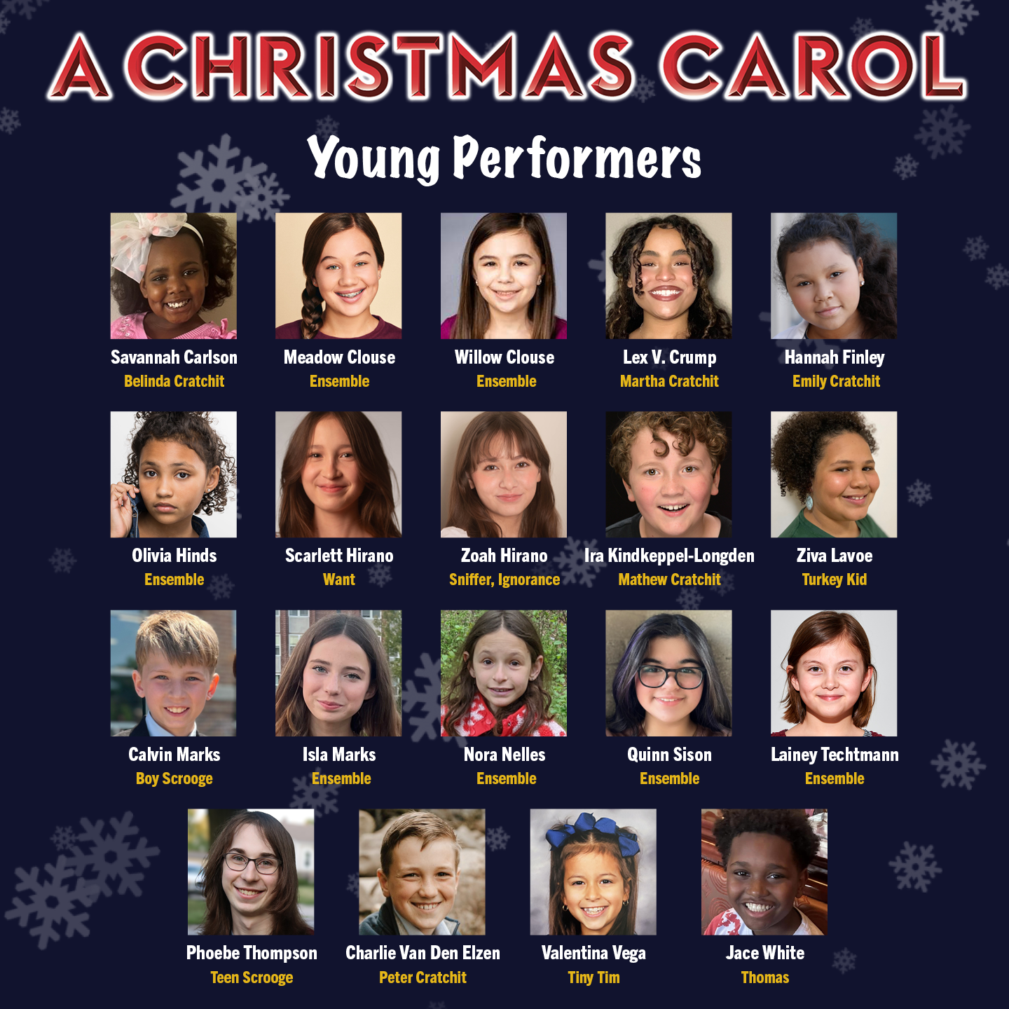 Young Performer Casting announced for Milwaukee Repertory Theater’s A Christmas Carol