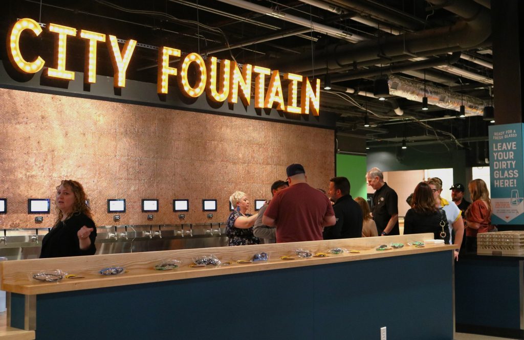 Patrons at the soft opening of City Fountain, 275 W. Wisconsin Ave. Photo taken Sept. 20, 2023 by Sophie Bolich.