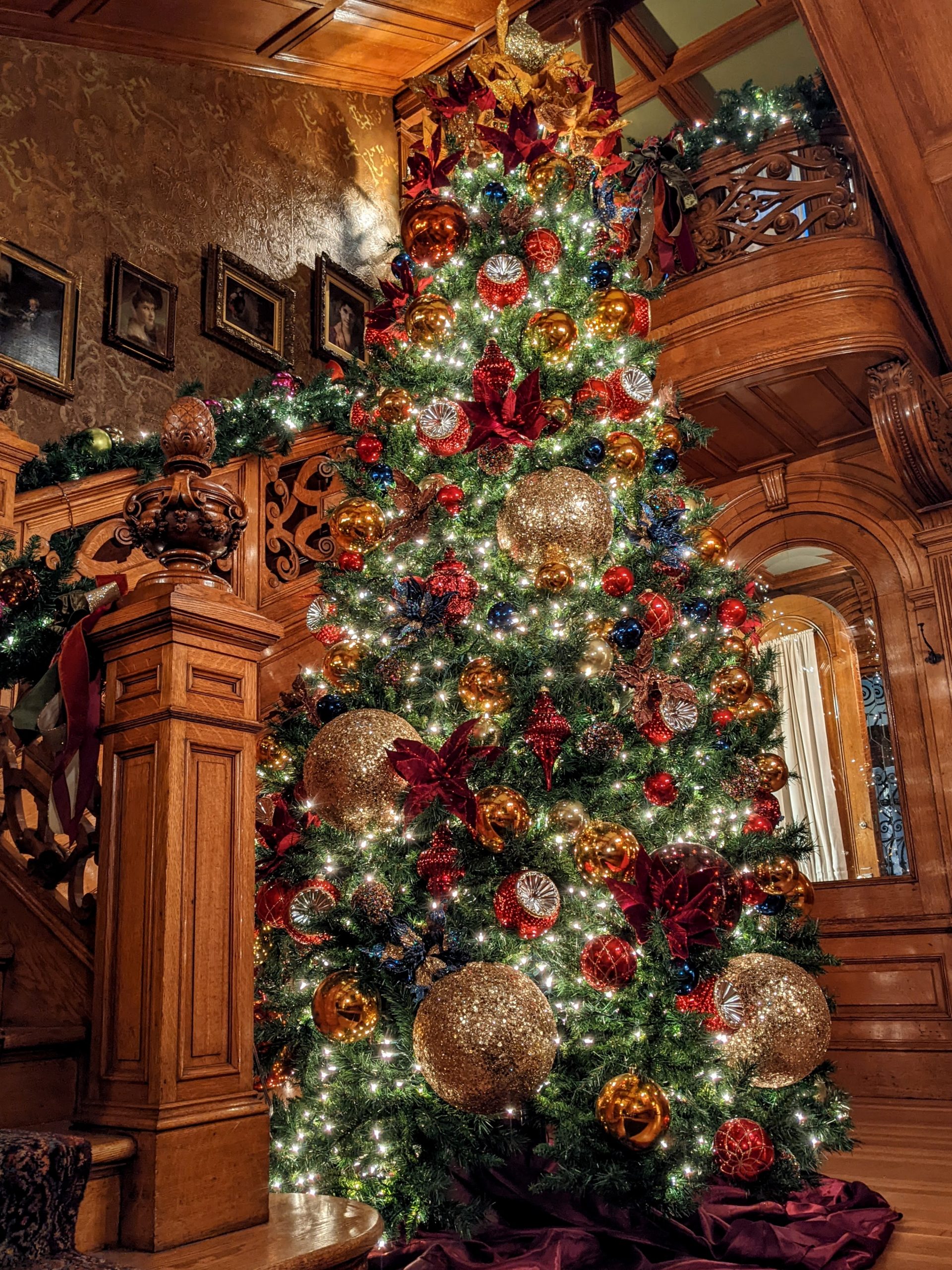 Grand Staircase tree. Photo courtesy of the Pabst Mansion.