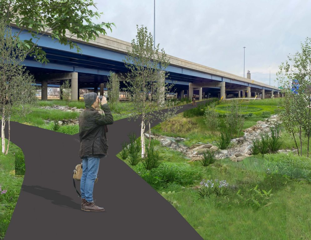Becher Street Overpass Project. Rendering from MMSD project page.