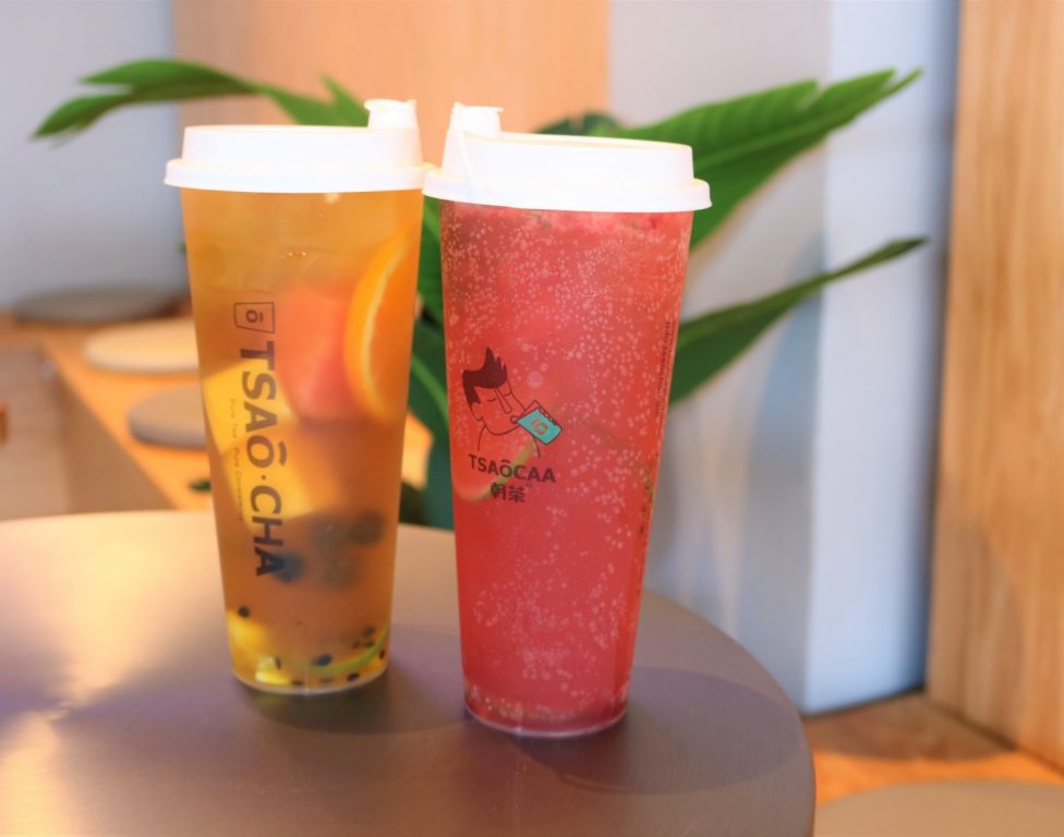 Drinks from Tsaocaa, a recently-opened boba cafe and restaurant. Photo taken June 23, 2023 by Sophie Bolich.