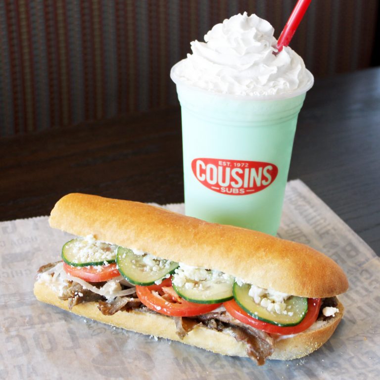 Gyro and Mint Shake. Photo courtesy of Cousins Subs®.