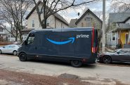 An Amazon delivery truck in Milwaukee. Photo by Jeramey Jannene.