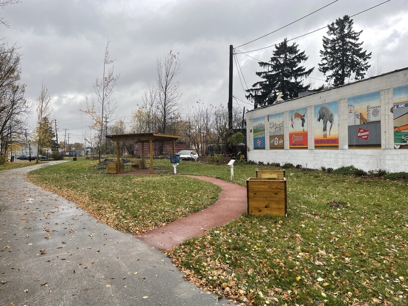 A "healing space" in Milwaukee on a once former city-owned vacant lot. Photo courtesy of the City of Milwaukee 