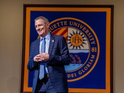 Time to Rise campaign goal exceeded, Fork Farms partnership announced at annual Marquette University Presidential Address