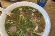 Beef and meatball pho from Vientiane Noodle Shop. Photo by Sophie Bolich.