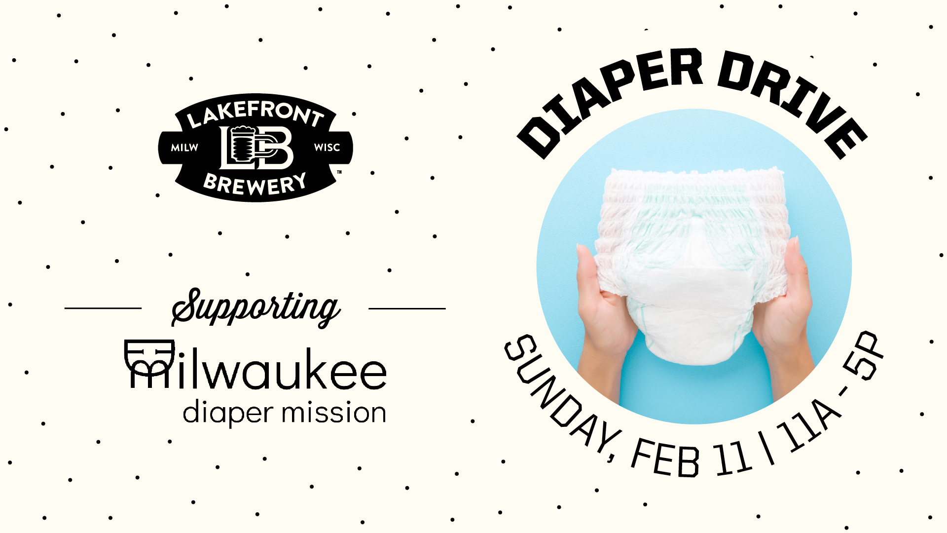 Milwaukee Diaper Mission Returns to Lakefront Brewery for Diaper Drive