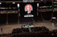 A ceremony was held for the late Herb Kohl at Fiserv Forum. Evan Casey/WPR