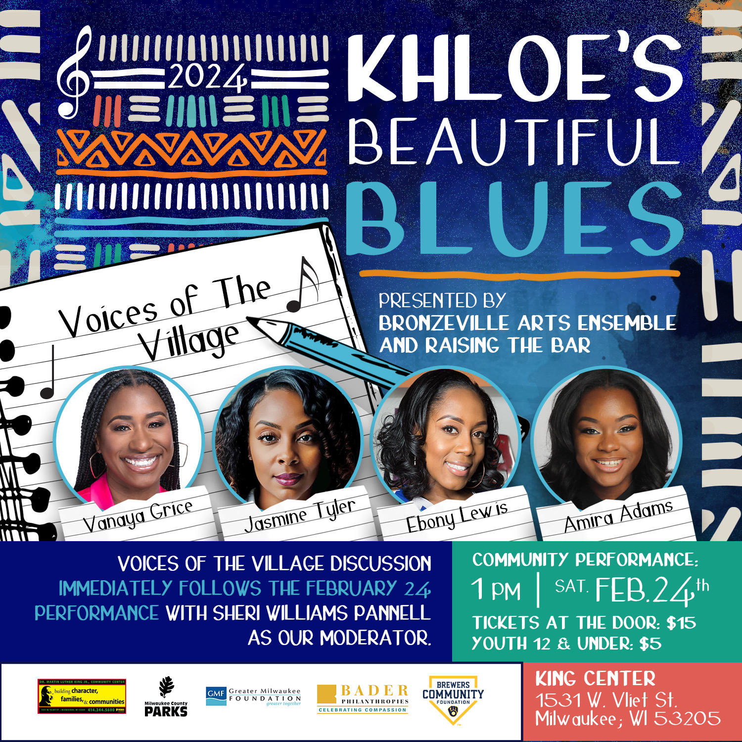 Bronzeville Arts Ensemble and Raising The Bar present Khloe’s Beautiful Blues play at King Community Center