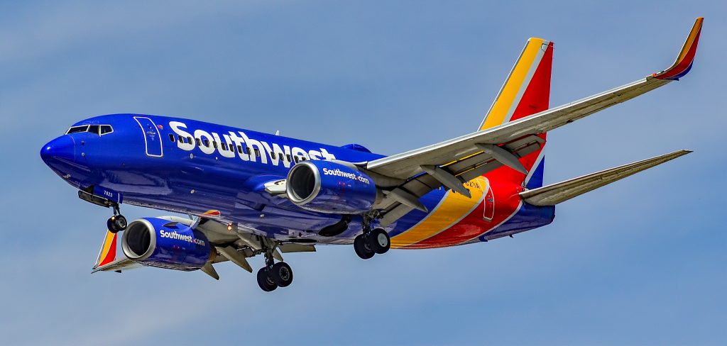 A Southwest Airlines Boeing 737-800 jet. Photo by Tomás Del Coro, CC BY-SA 2.0 