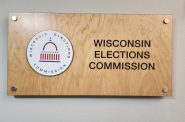 Sign for the Wisconsin Elections Comission. (Wisconsin Examiner photo)
