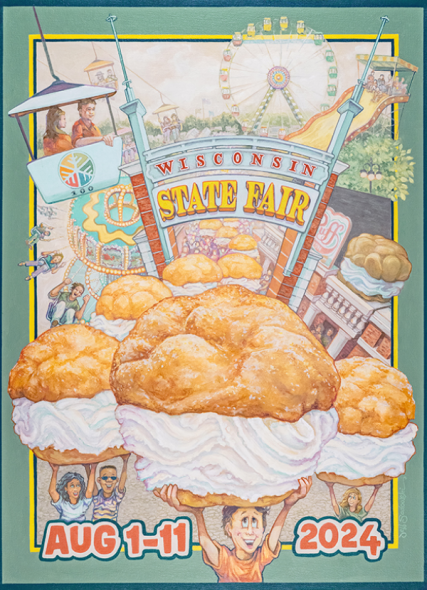 2024 Fairtastic Poster Art. Image courtesy of the Wisconsin State Fair.
