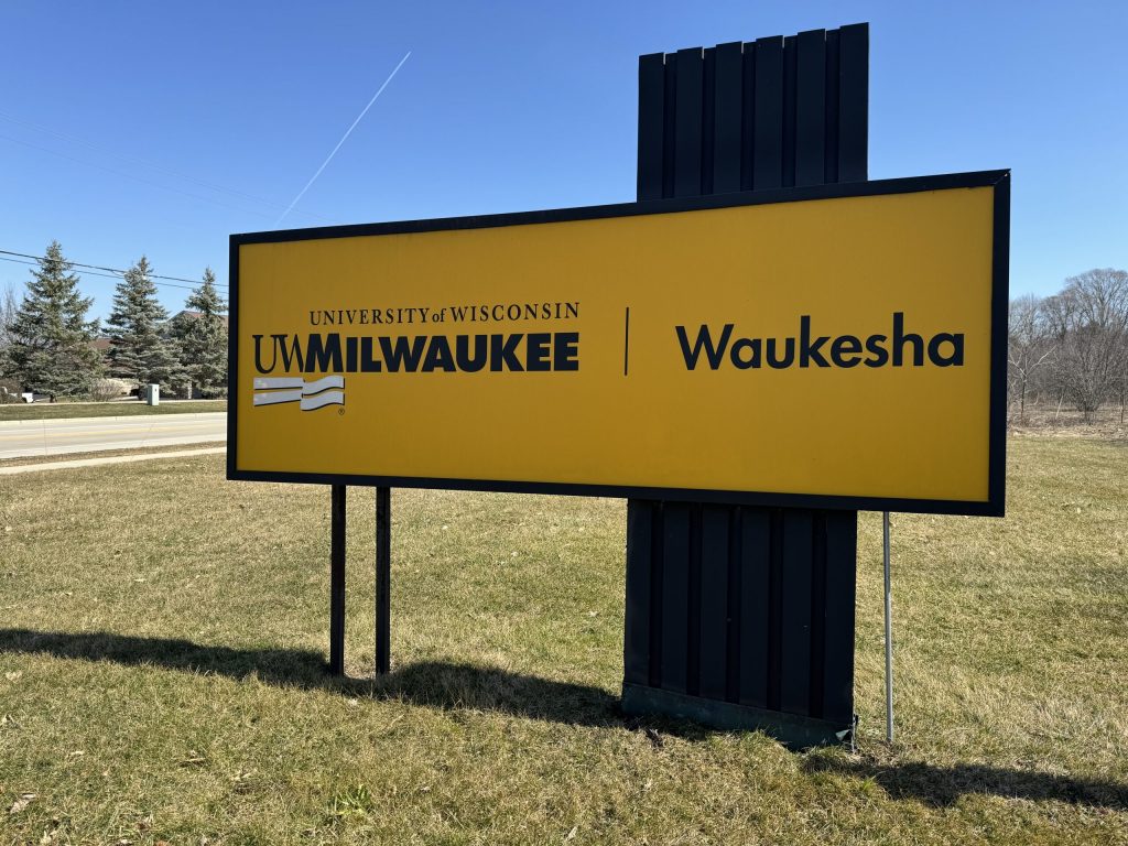 University of Wisconsin – Milwaukee Waukesha campus is seen here on Monday, March 11, 2024. Evan Casey/WPR