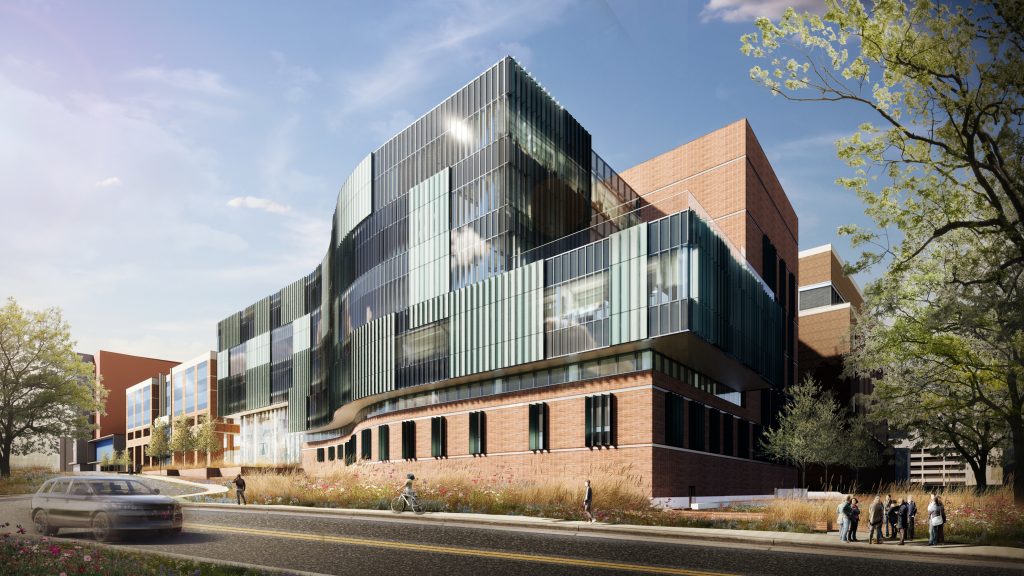 MCW Cancer Research Building rendering. Rendering courtesy of the Medical College of Wisconsin.