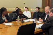 During the Mental Health, Substance Abuse Prevention, Children and Families committee hearing on Wednesday, Sen. LaTonya Johnson, Rep. Shelia Stubbs, Sen. Jesse James and Rep. Michael Schraa spoke about the importance of the bill. (Baylor Spears | Wisconsin Examiner)
