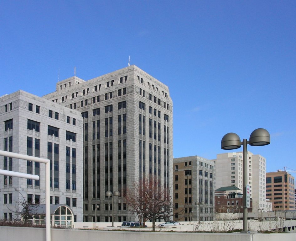 A 1930s-era Art Deco building is home to the state Department of Health Services in Madison, Wis. Gov. Tony Evers is calling to sell the building near the state Capitol as part of a plan that would reduce state government’s footprint in Madison by nearly 30 percent. Dori (CC BY)