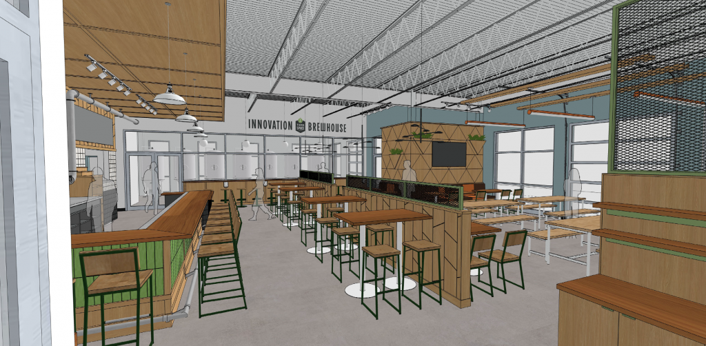 Third Space Innovation Brewhouse. Rendering courtesy of Third Space Brewing Company.