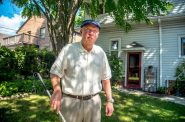 Don Natzke is seen at his Shorewood, Wis., home in 2020. Natzke, who is blind, was unable to vote in Wisconsin’s April 2020 election because the COVID-19 pandemic kept him from his in-person polling place and he was unable to fill out an absentee ballot. He has joined a lawsuit seeking to ensure absentee voting options are available to people with disabilities. (Will Cioci / Wisconsin Watch)