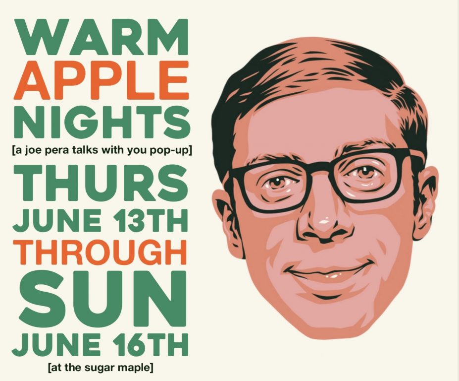 Warm Apple Nights pop-up flyer. Image courtesy of Sugar Maple.