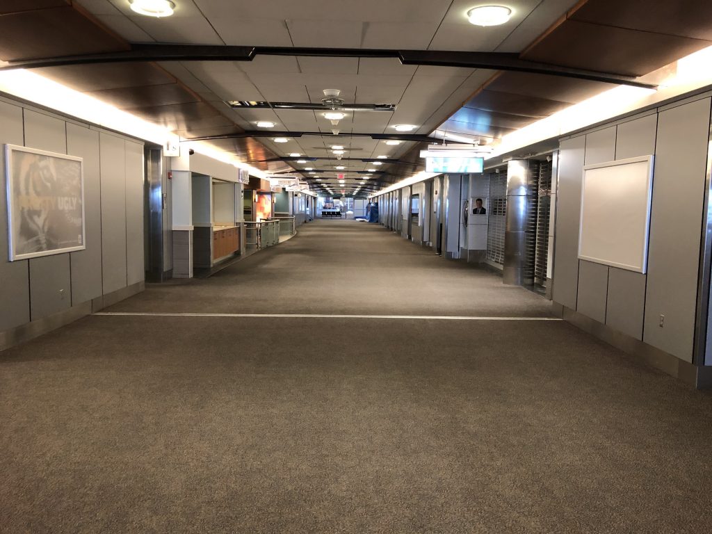 Concourse E in February 2020 at Milwaukee Mitchell International Airport. Photo by Jeramey Jannene.