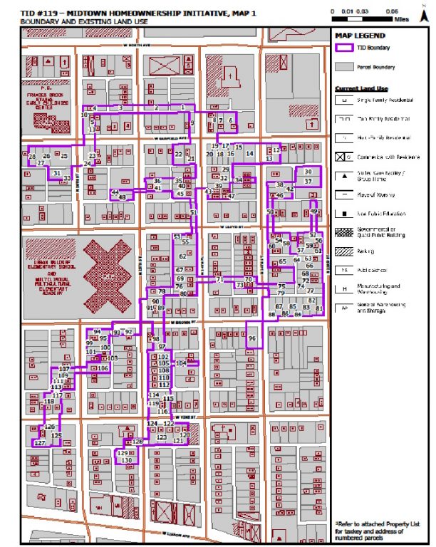 Midtown Homeownership Initiatve TIF map. Image from City of Milwaukee.