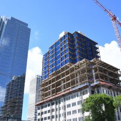 Northwestern Mutual Tower (left) and North Building (right). Photo by Jeramey Jannene.