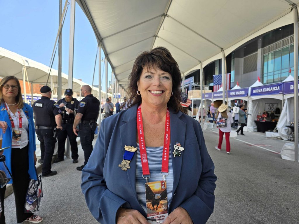 Nebraska delegate Chris Vail said she was told to plan on spending between $3,000 and $4,000 to attend the Republican National Convention in Milwaukee. She calls it a “stewardship of time, talent and treasure that you give back to your country.” Rich Kremer/WPR