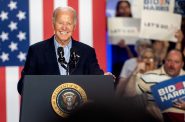 President Joe Biden speaks Friday, July 5, 2024, at Sherman Middle School in Madison, Wis. Angela Major/WPR