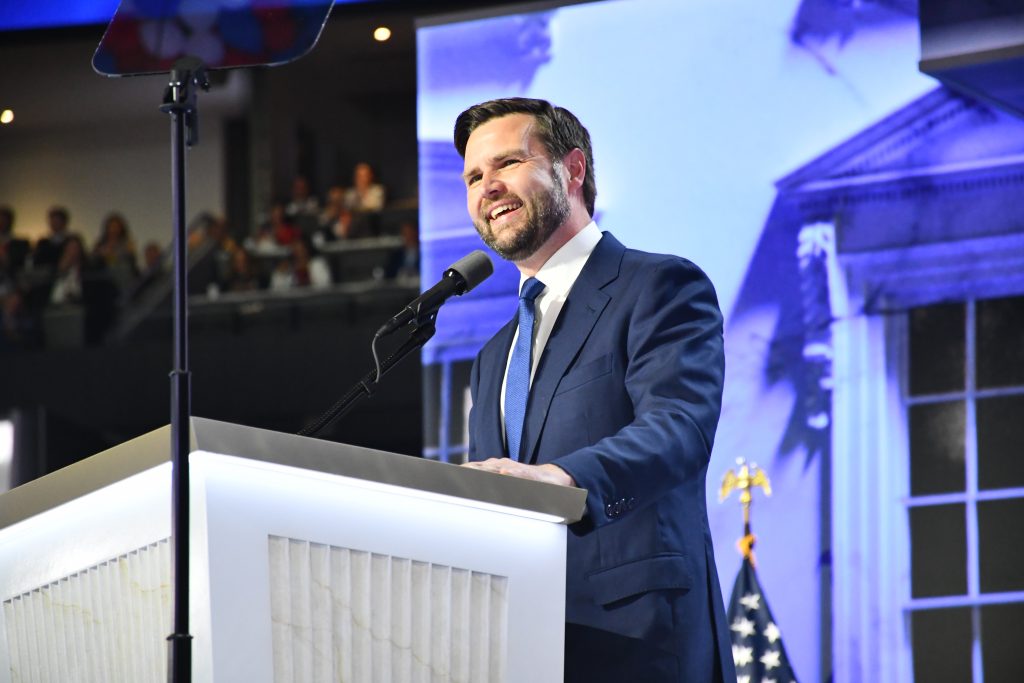 J.D. Vance Delivers His Vice Presidency Nomination Acceptance Speech. Photo by Jeramey Jannene